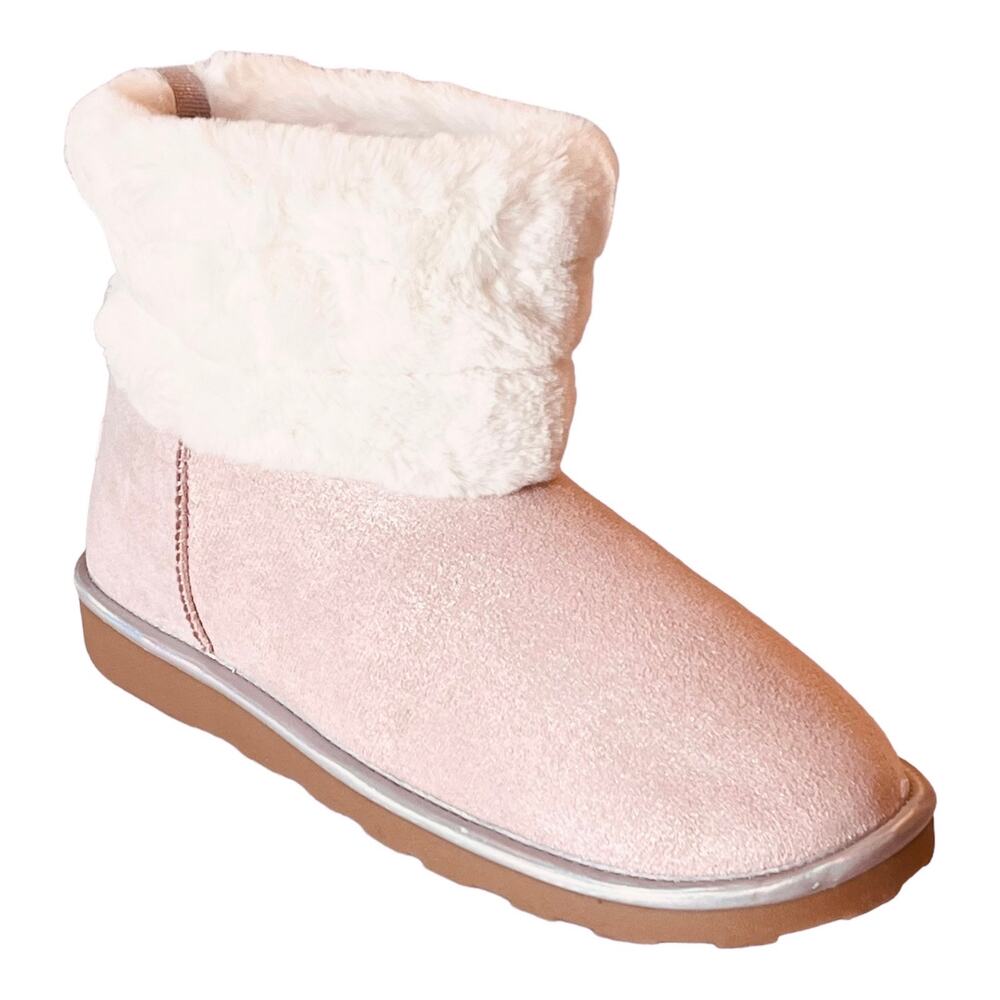 Nautica Pink BOOT with Sherpa Fur Winter Snow Bootie Girls 5, Women's 6.5 NWOT